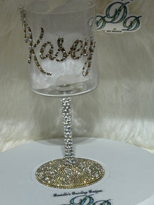 Bedazzled Wine glass